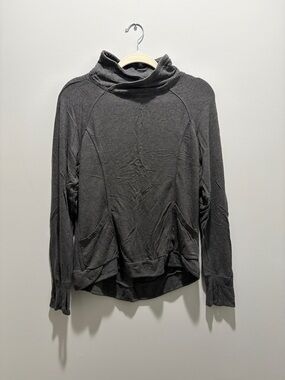 Yogalicious Dark Gray Cozy Funnel Neck Pullover
